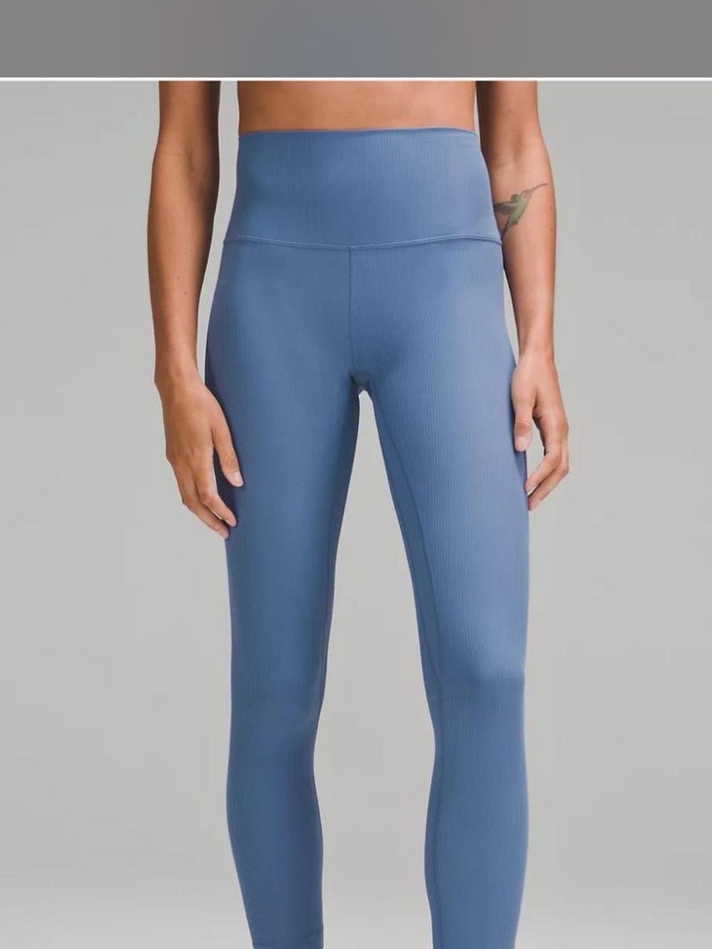lululemon Align High-Rise Ribbed Slate Blue Leggings 25”